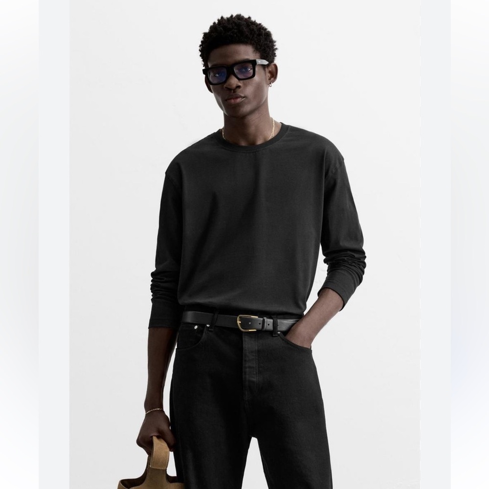 Zara Long Sleeve Sweater Shirt. Dark Grey. Size M